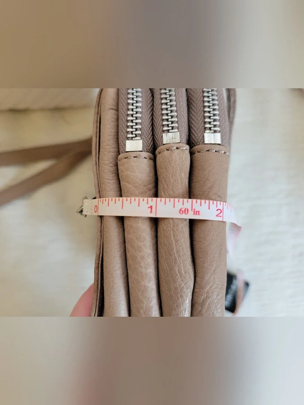 Liebeskind Berlin Taupe Leather Crossbody Bag